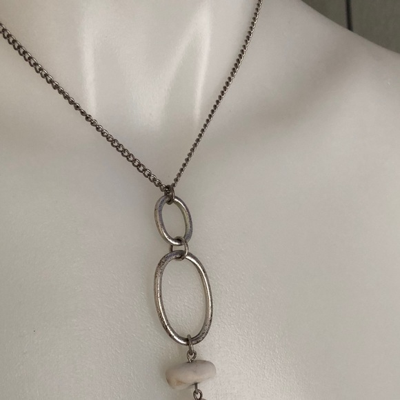 Oxidized looking gem charm necklace - Picture 4 of 5